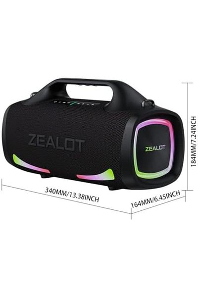 zealot مكبر صوت بلوتوث S79، صوت قوي 100 واط، بنك طاقة 24000 مللي أمبير/ساعة، محمول للاستخدام الخارجي ومقاوم للماء