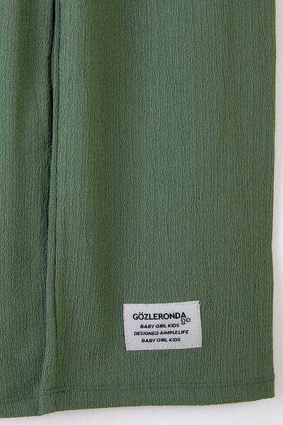 TOFİSA Khaki Girl's Pajama Bottom - With Crest Detail - 25488