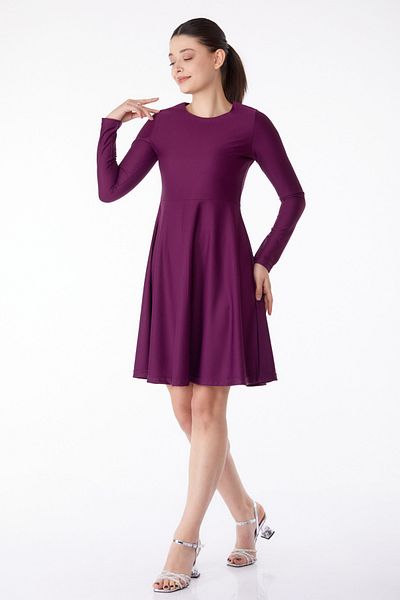 TOFİSA Mini Evening Dress Purple - 13191