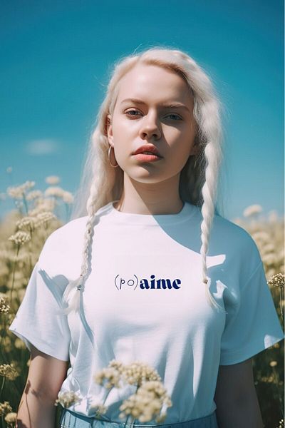 The Champ Clothing Tricou alb de damă cu imprimeu Aime