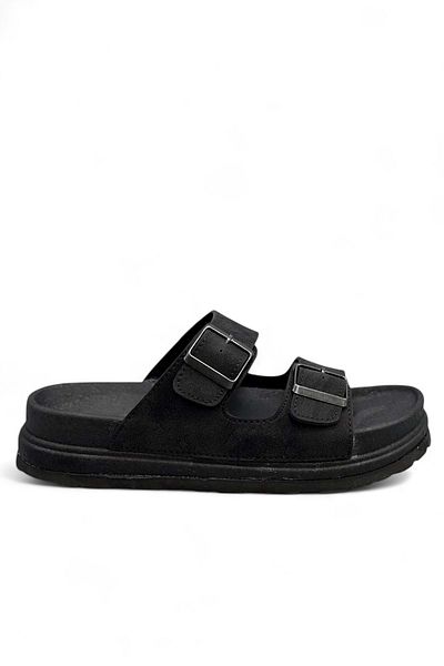 Konfores 2161 Double Buckle Full Anatomical Sole Men's Slippers Compatible for Daily, Umrah and Hajj