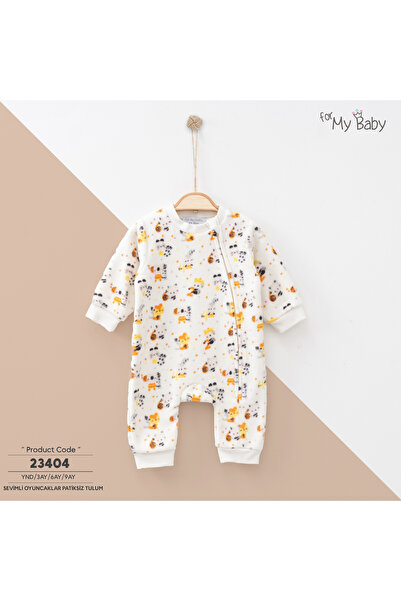 For My Baby بذلة لطيفة على شكل حيوانات من القطن العضوي بنسبة 100% بدون حذاء