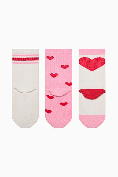 Penti Girl's Heart Multicolored 3-Piece Socks