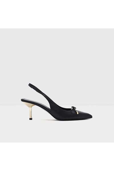 Aldo Hadyn-tr - Pantofi cu toc de damă din piele naturală cu spatele deschis negru