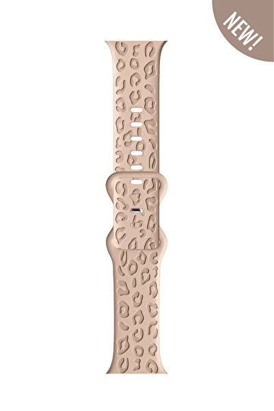 PSGT Apple Watch 10-11 42mm Watch2/3/4/5/6/se/7/8/9 (38-40-41)mm Kordon Leoline 38 Desen Yumuşak Silikon