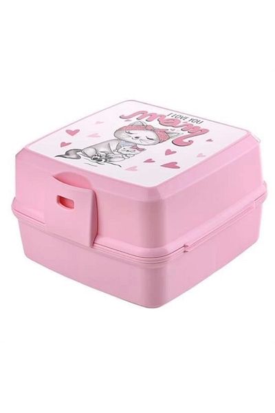 storeks Automatic Lunch Box with Spoon and Fork 4 Compartments Children's Lunch Box Storage Box
