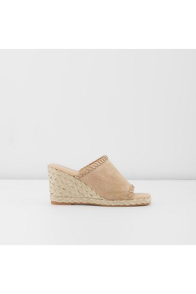 Aldo Glıfada-Tr-Genuine Leather Beige Women's Slippers