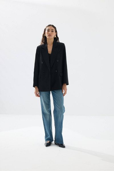 Tailors Room Double Breasted Jacket - Black