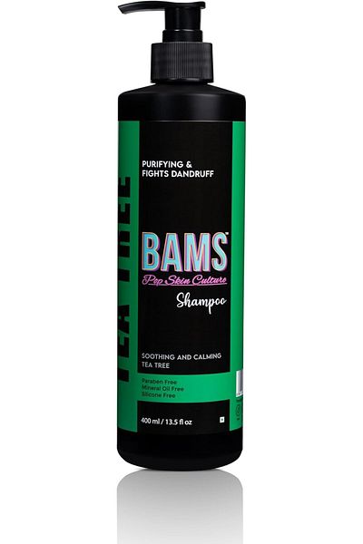 BAMS POP SKIN CULTURE BAMS | Tea Tree Shampoo | Purifying & Refreshing Cleanser for Dandruff Control and Itchy Scalp Relie