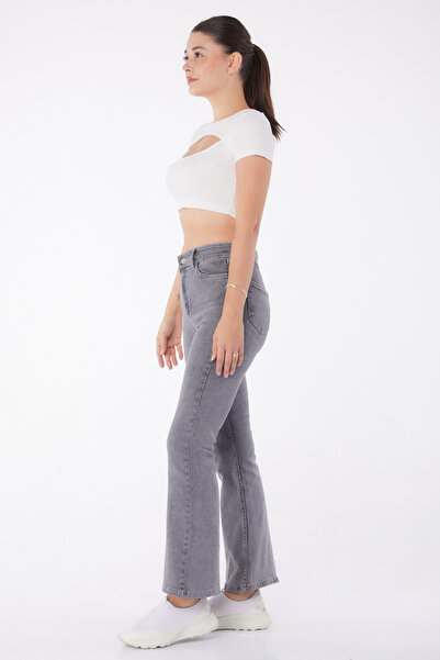 TOFİSA Джинсові брюки кльош антрацит - 23049