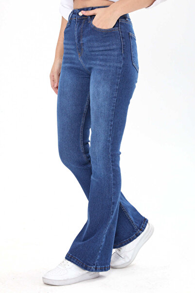 TOFİSA Cotton Flare Lycra Jeans Dark Blue - 23660