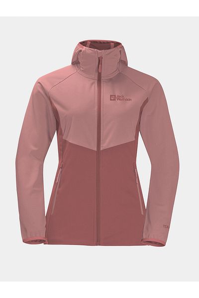 Jack Wolfskin Womens Softshell Jacket 1306862 Burgundy