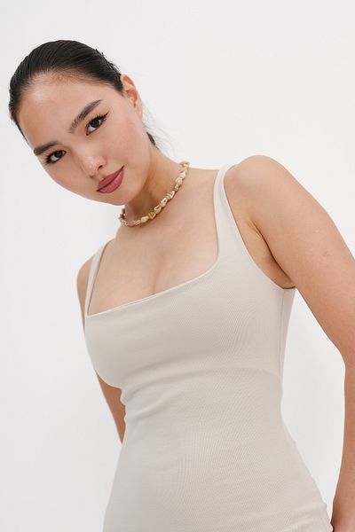 Addax Square Neck Long Dress E0388-X3