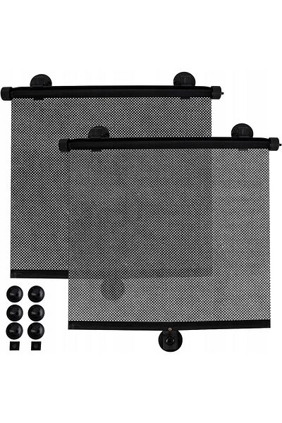 zola Set 2 parasolare rola, Zola, prindere cu ventuze, pentru masina, 42 x 54 cm, negre