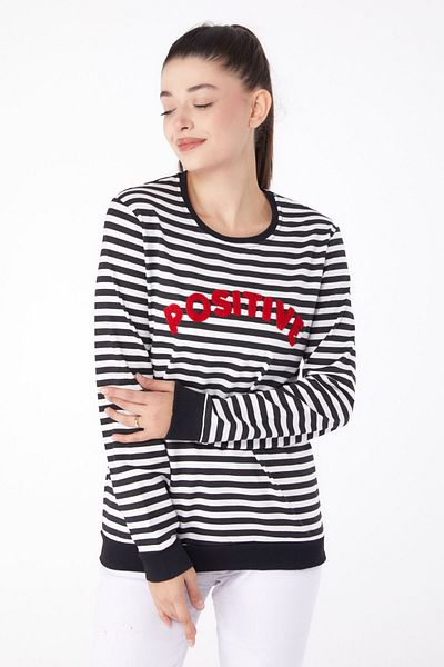 TOFİSA Hanorac brodat negru - 26290