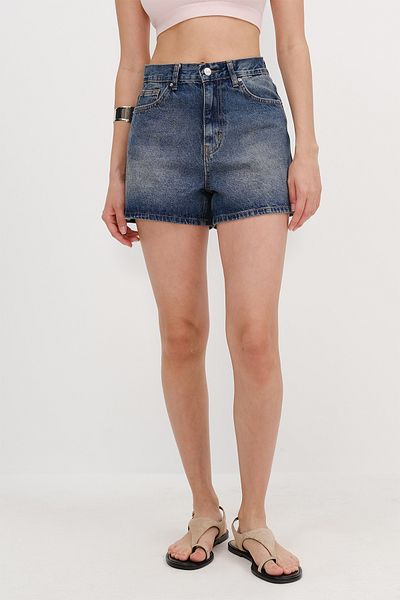 Addax High Waist Denim Shorts Ş763-Pnd