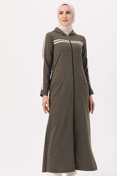 TOFİSA Cep Detail Ferace Khaki - 4130
