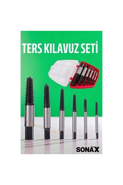 CANSA Reverse Guide Set of 6 Pure Steel Broken Bolt Screw Remover Broken Screw Bolt Removal Tool