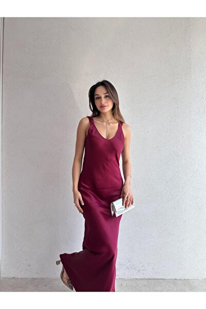 Mooi Butik Jump Maxi Dress 2683 - Burgundy