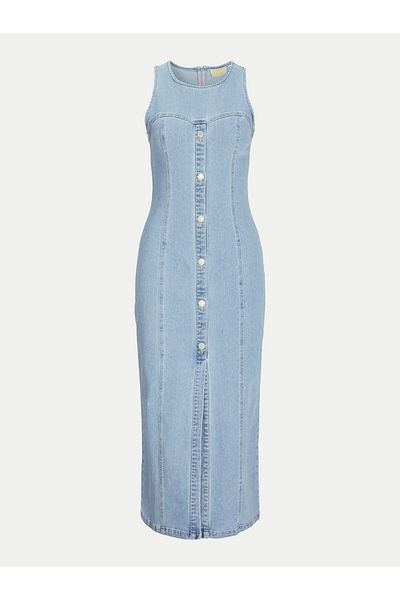 JJXX Rochie din denim pentru femei 12268941 albastră