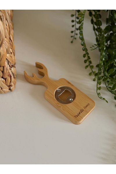 BUCOLIC Bamboo Bottle Opener with Deer Figure – Magnetic
