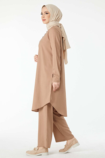 TOFİSA Tunic Trousers Beige - 13122