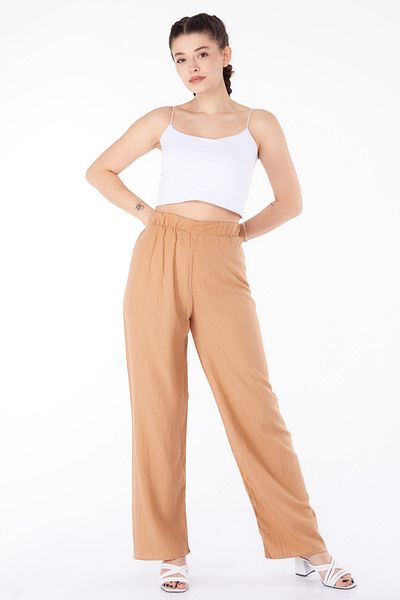 TOFİSA Loose Παντελόνι Mink - 25627