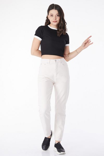 TOFİSA Mam Jeans Jeans Παντελόνι Κρέμα - 50004