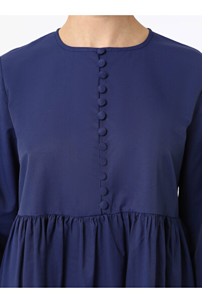 Benin Туніка з підкотами та ґудзиками - Синя - Benin
