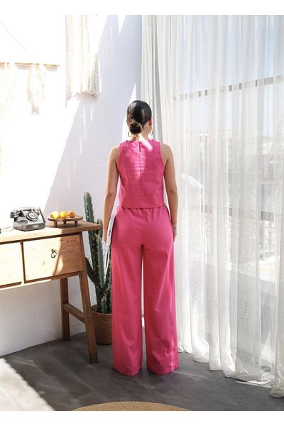 KAZAK Linen Blouse and Trousers Double Set