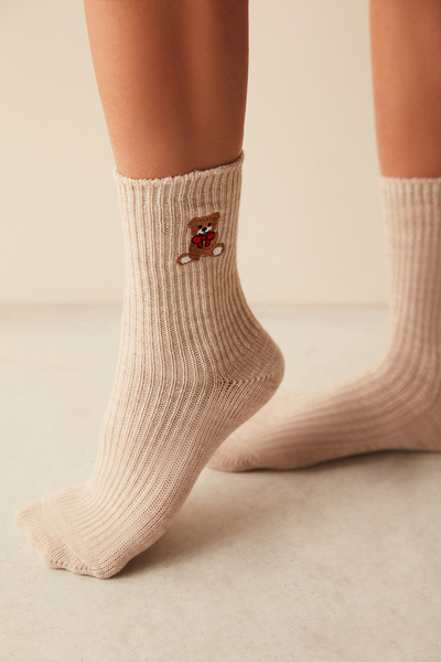 Penti Warm Teddy Bear Socks