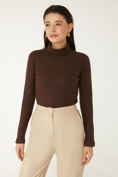 TOFİSA Ribbed Badi Brown - 26537
