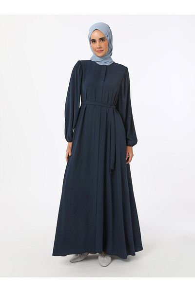 Refka Μαζευμένα μανίκια Medina Silk Ferace - Navy Blue - Refka