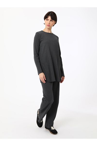 Benin Ribbed Double Suit - Anthracite - Benin