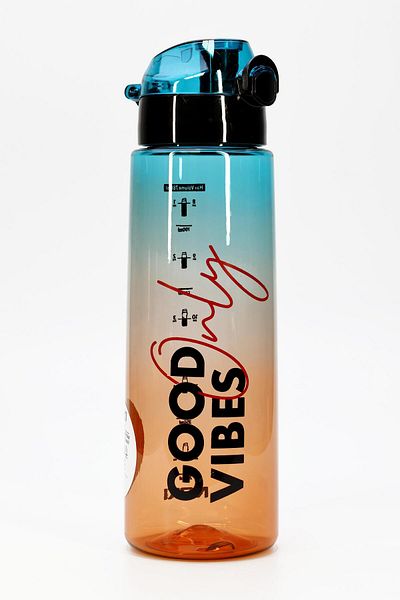 Telvesse Water Canteen Tritan Wide Mouth Water Bottle Graffiti Sports Flask Waterer Bpa-Free 800ml Blue 0104