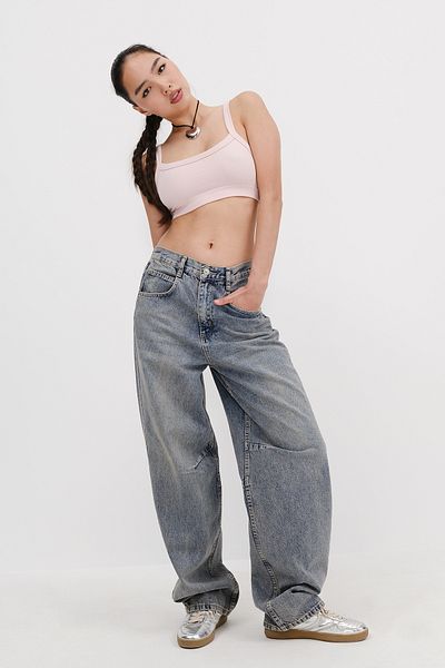 Addax Wide Leg Jean with Strap Detail Pn388-Pne