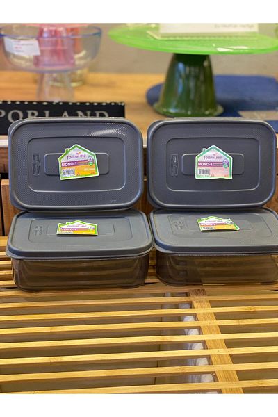 PERLAEVKAHVE Follow Me 4-Piece Mono-1 Storage Container 750 ml