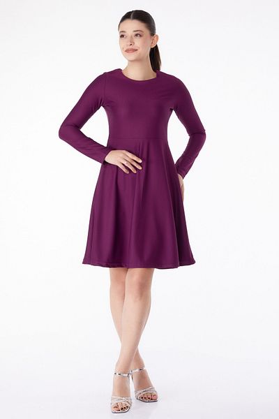 TOFİSA Mini Evening Dress Purple - 13191