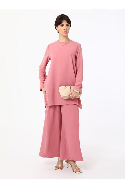 Refka Aerobin Tunic Pants Double Set - Dried Rose - Refka