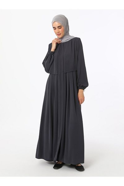 Refka Aller Detailed Medina Silk Ferace - Ανθρακί - Refka