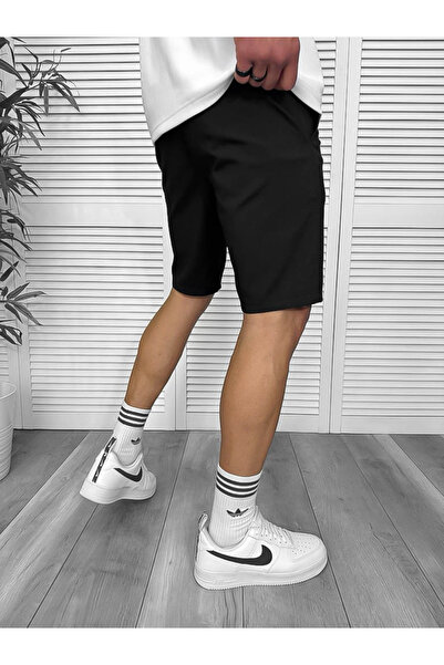 dehaine Shorts, for men, plain, casual, black, 13058A