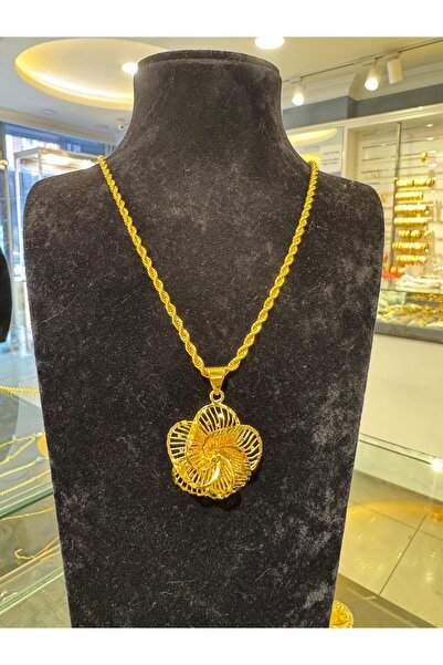 imitasyon dünyası Altın Kaplama Füzyon Kolye 3 mm 60 m Zincir ile Birlikte A Kalite