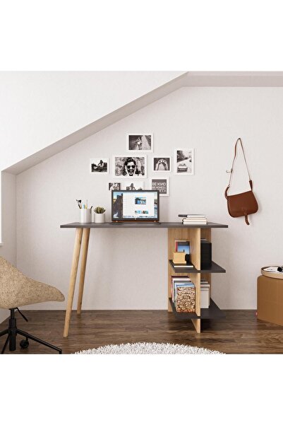 Bimossa S6120 Violet Çalışma Masası Antrasit-Sepet