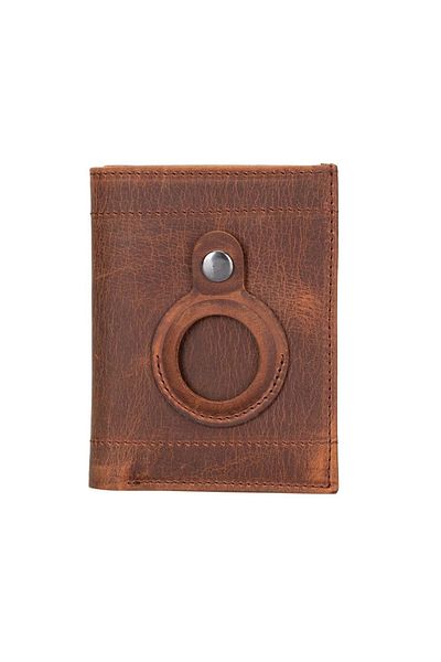 Enseb Airmaka Airtag Compatible Leather Men's Wallet G2 Brown