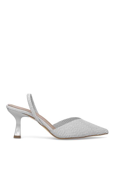 Ayakkabı Fuarı Elit Pm474 K1442T Women's Classic Heeled Shoes Silver