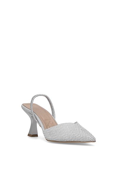 Ayakkabı Fuarı Elit Pm474 K1442T Women's Classic Heeled Shoes Silver