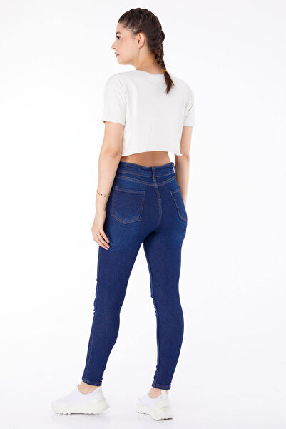 TOFİSA Modré dámske rifle s vysokým pásom - 25179