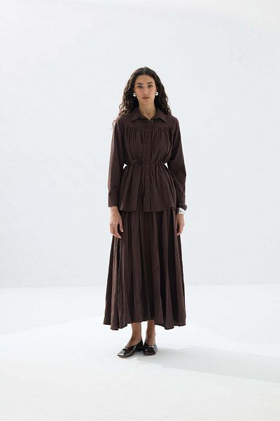 Tailors Room Kraşlı Shirt Suit - Bitter Coffee