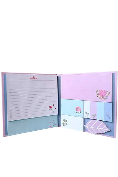OBRO Agenda set de 9 sticky notes tip post-it cu forme diverse hartie alba si colorata, nedatata