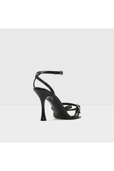 Aldo BECCA-TR - Rochie de seară pentru femei, argintie, cu model de șarpe, sandale cu toc